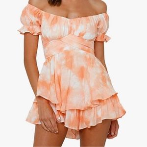 Casual summer boho chiffon romper for women, made of lightweight and soft fabric